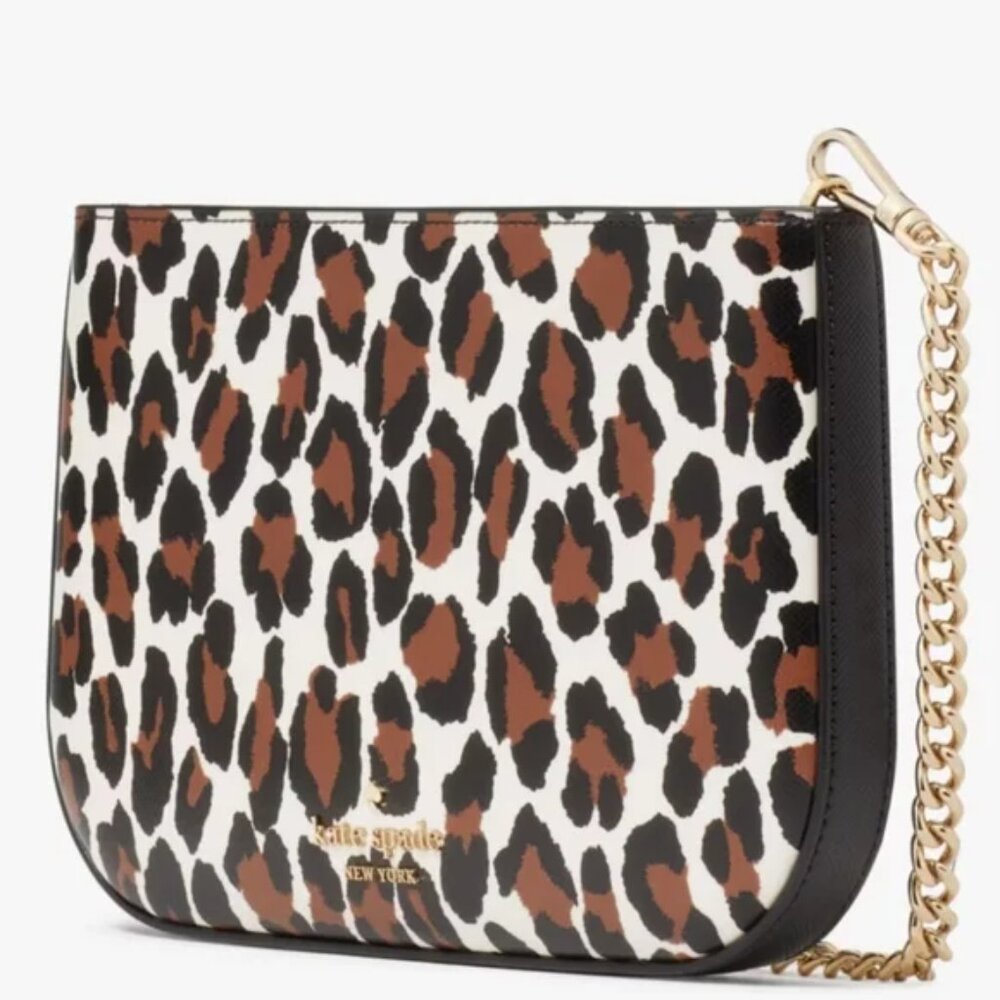 Kate Spade Small Leopard Print with Gold Chain - Picture 2 of 4